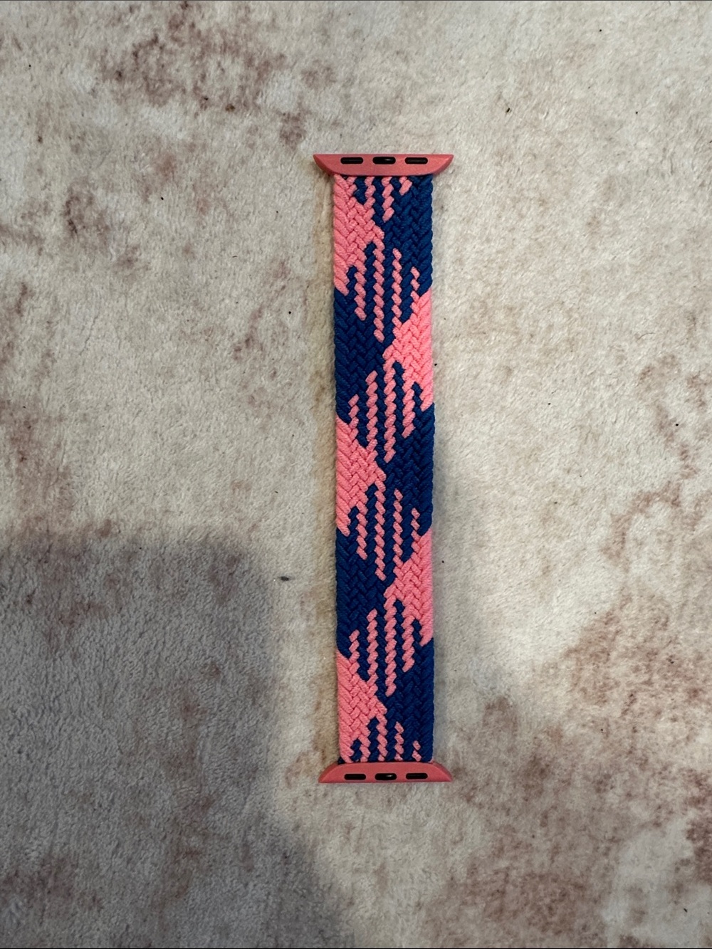 Pink and Navy Braided Watch Band for Women